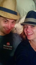 We took silly fedora selfies for our first anniversary after getting some cajun food!