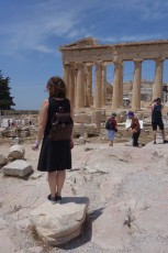 Kallie in front of the Parthenon