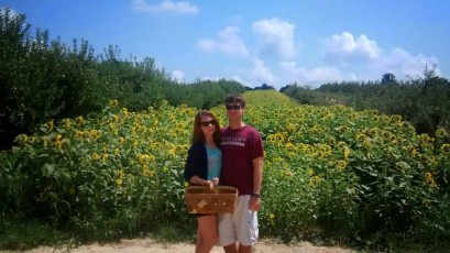 Sunflowers while apple picking!