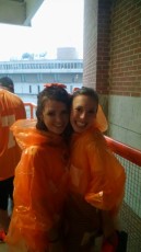 Kallie and Aarika being cute even if they are drenched