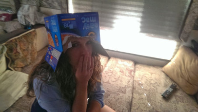 Kallie in the Trailer