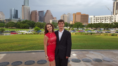 All dressed up for the Zelda Symphony at the Long Center (I lost weight and really need a new suit lol)