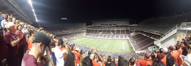 The First Midnight Yell at the newly finished Kyle Field!