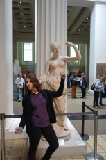 Kallie mimicking Venus in the British Museum