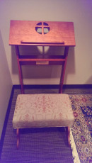 One of the benches I built for my Eagle Scout project that we will be using in our wedding!