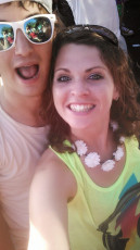 Kallie and I dressed up to party!