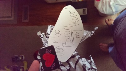 One of your super cute notes from my Valentine's Day package ;)