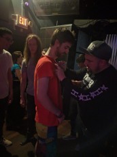 Getting my Knife Party shirt signed lol!