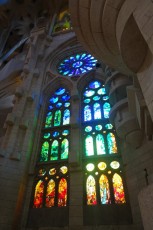 Some of the stained glass in La Sagrada Familia.