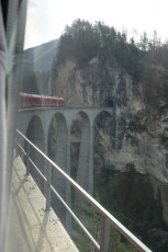 A famous bridge on the Bernina Express